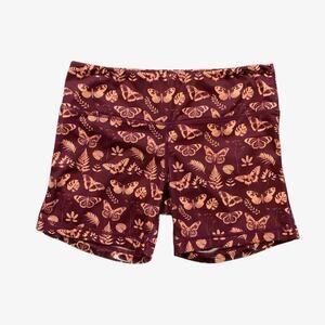 IAB MFG Shorts Womens 6 Multi Printed Butterfly Pull On Micro Booty Athletic